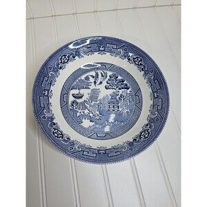 Churchill Blue Willow 9” Pasta Serving Bowls Made In England